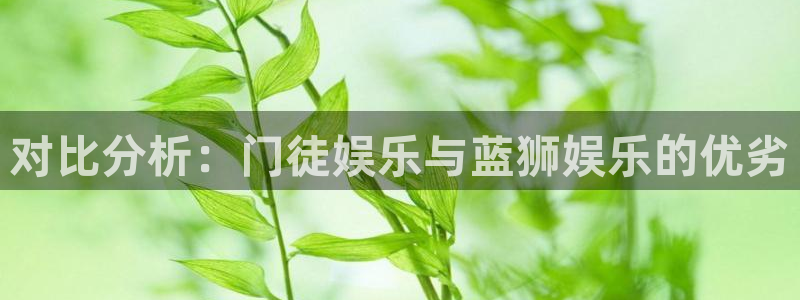 幸运彩5：对比分析：门徒娱乐与蓝狮娱乐的优劣