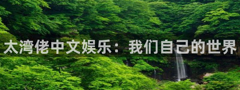 幸运彩体育凯捷平台招商：太湾佬中文娱乐：我们自己的世界